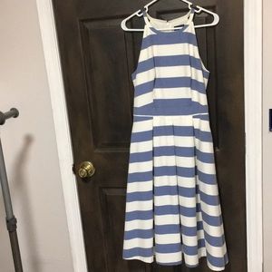 Classic The Limited blue and white striped vintage style dress Sz4